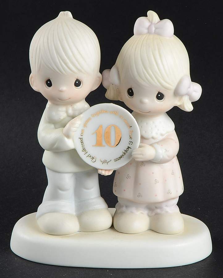 God Blessed Our Years Together Vessel-God Bless Our Years Together 10th - Vessel Trademark With Box by Precious Moments-1