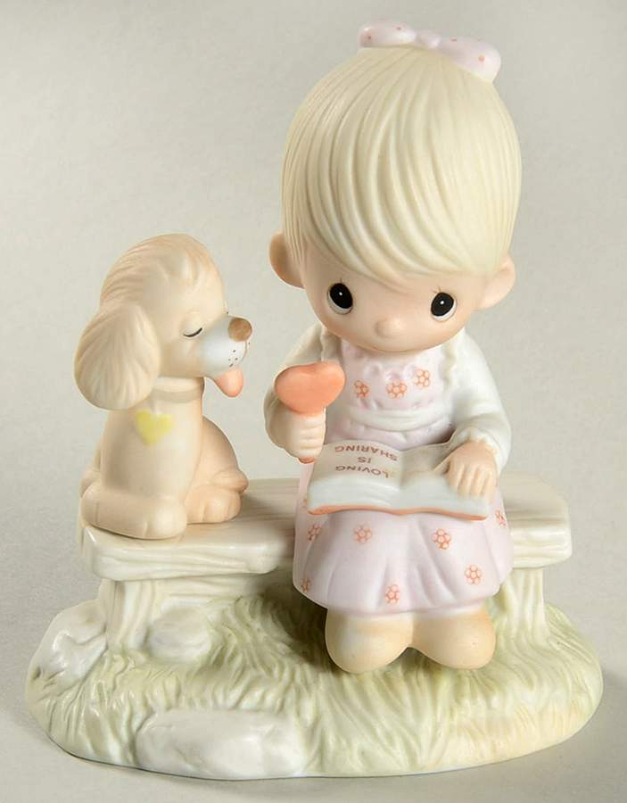 Loving Is Sharing-Girl Dove-Loving Is Sharing - Dove Trademark, No Box by Precious Moments-1