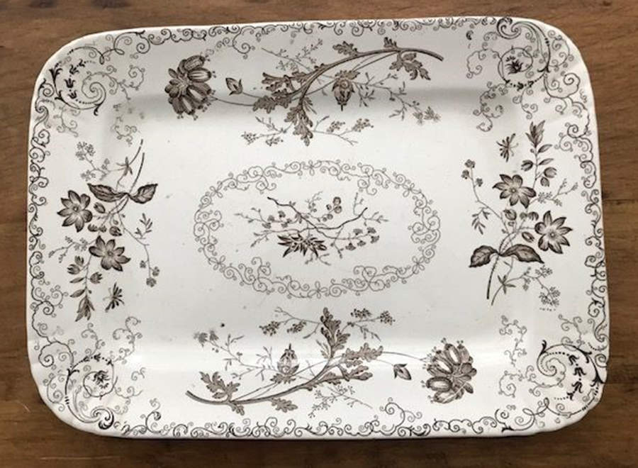 Chelsea Brown 12" Rectangular Serving Platter by Powell, Bishop & Stonier-1