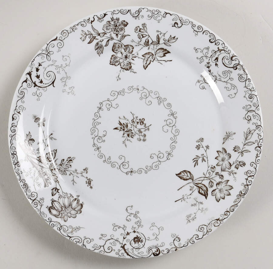 Chelsea Brown Luncheon Plate by Powell, Bishop & Stonier-1