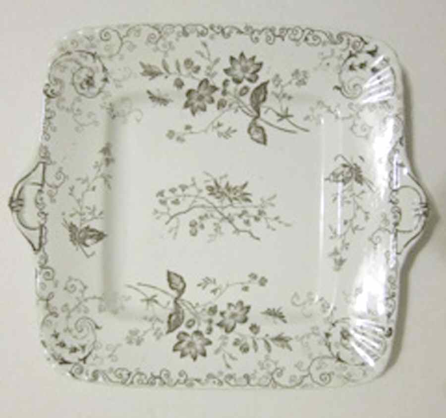 Chelsea Brown Handled Cake Plate by Powell, Bishop & Stonier-1