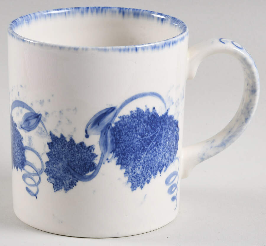 Blue Leaf Mug by Poole Pottery-1