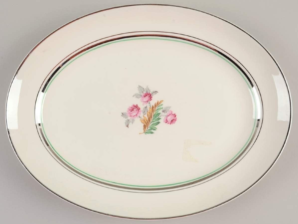 1219 13" Oval Serving Platter by Pope Gosser-1