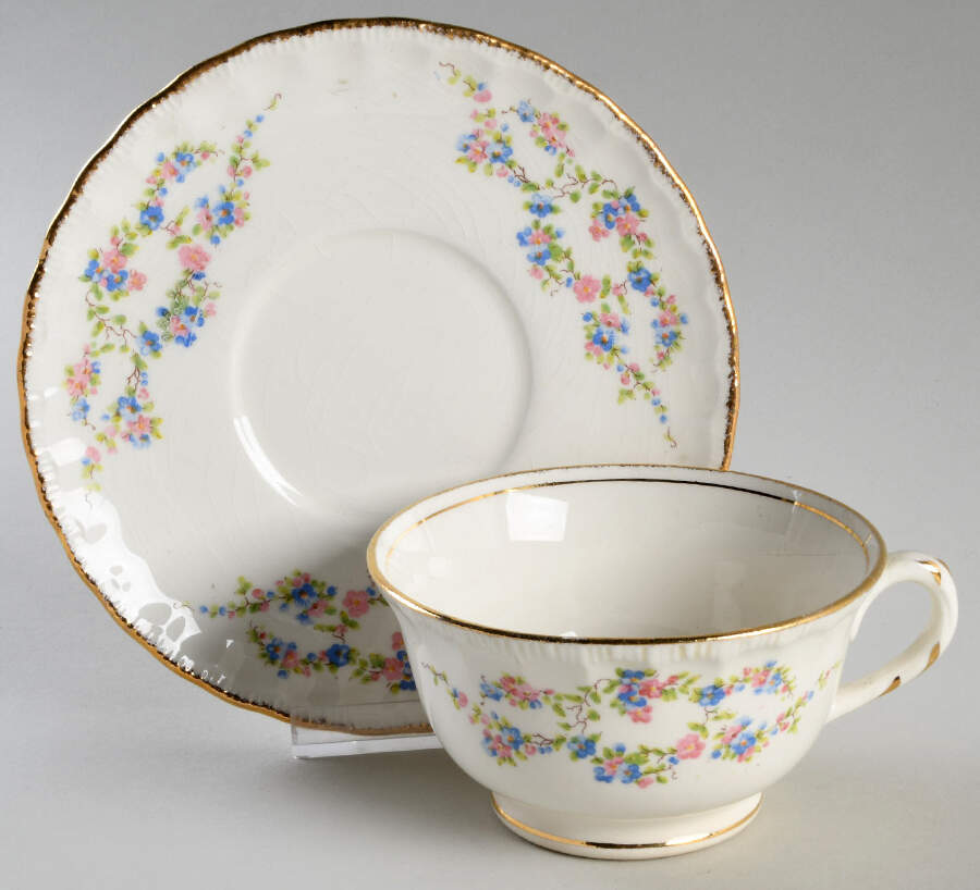 Blue Belle Oversized Cup & Saucer Set by Pope Gosser-1