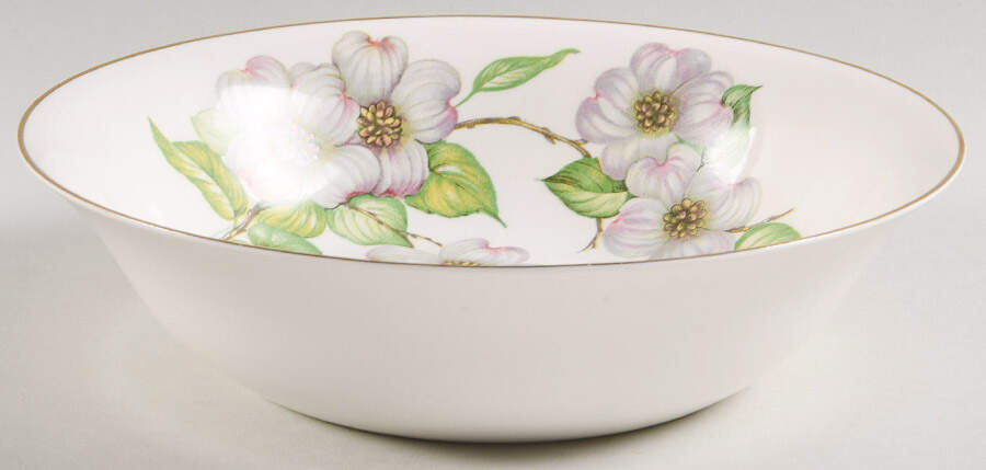Dogwood (Smooth Edge) 8" Round Vegetable Bowl by Pope Gosser-1