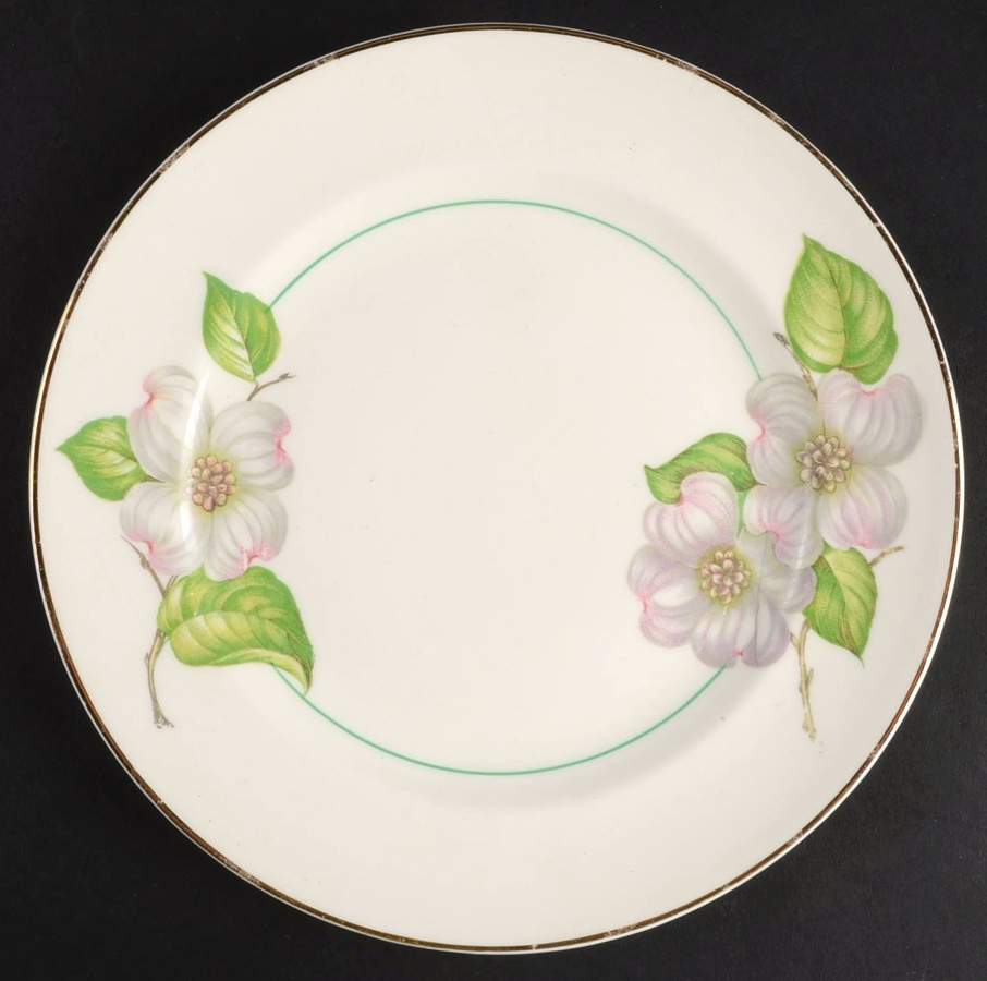 Dogwood (Smooth Edge) Dessert/Pie Plate by Pope Gosser-1