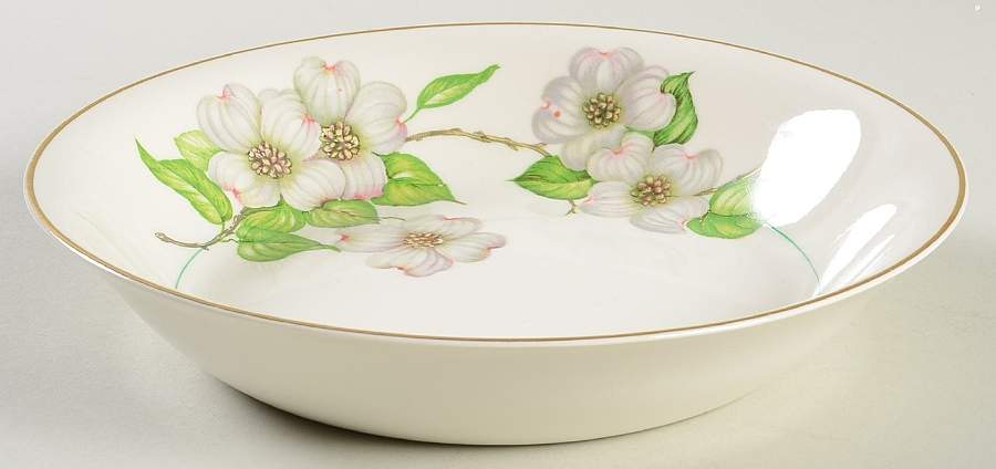 Dogwood (Smooth Edge) Coupe Soup Bowl by Pope Gosser-1