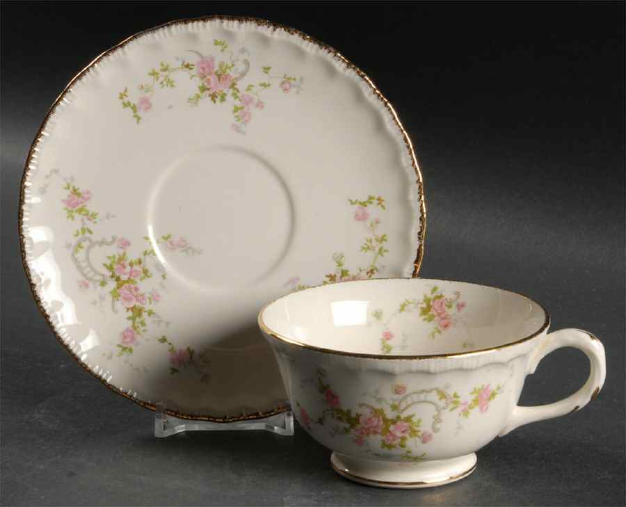 Jean Footed Cup & Saucer Set by Pope Gosser-1