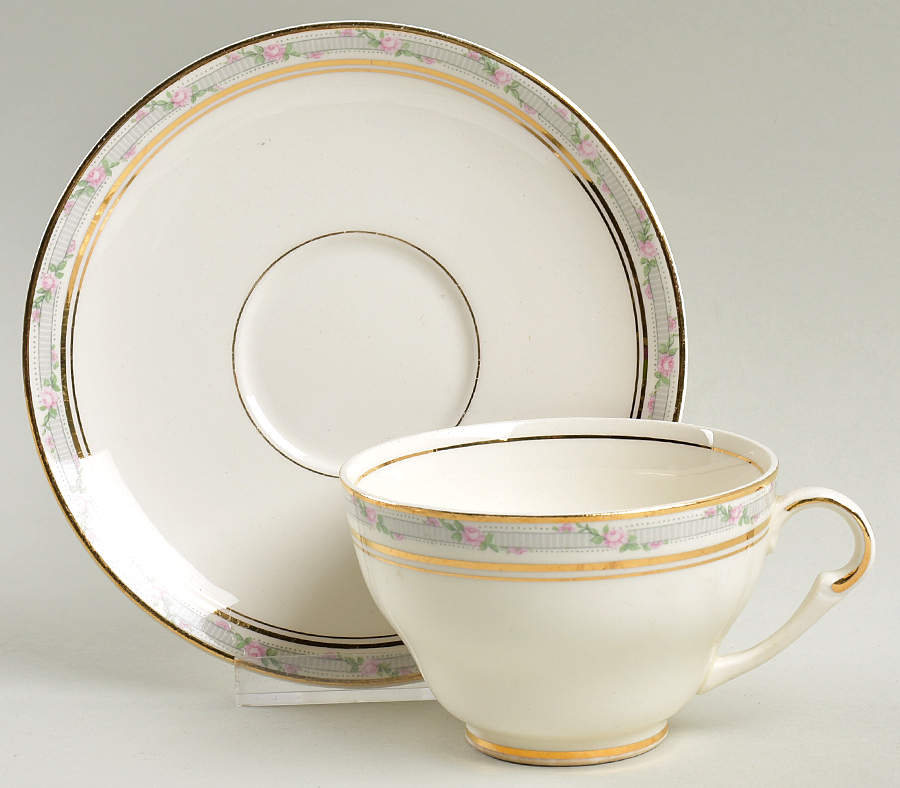 La Belle Footed Cup & Saucer Set by Pope Gosser-1