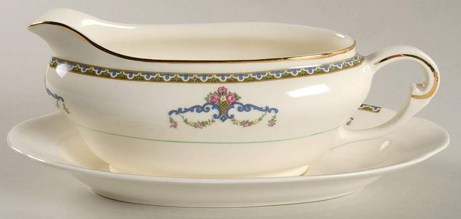Melrose Gravy Boat & Underplate/Relish by Pope Gosser-1