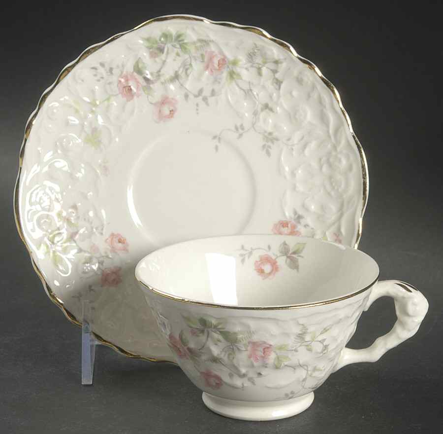 Rosebank Footed Cup & Saucer Set by Pope Gosser-1