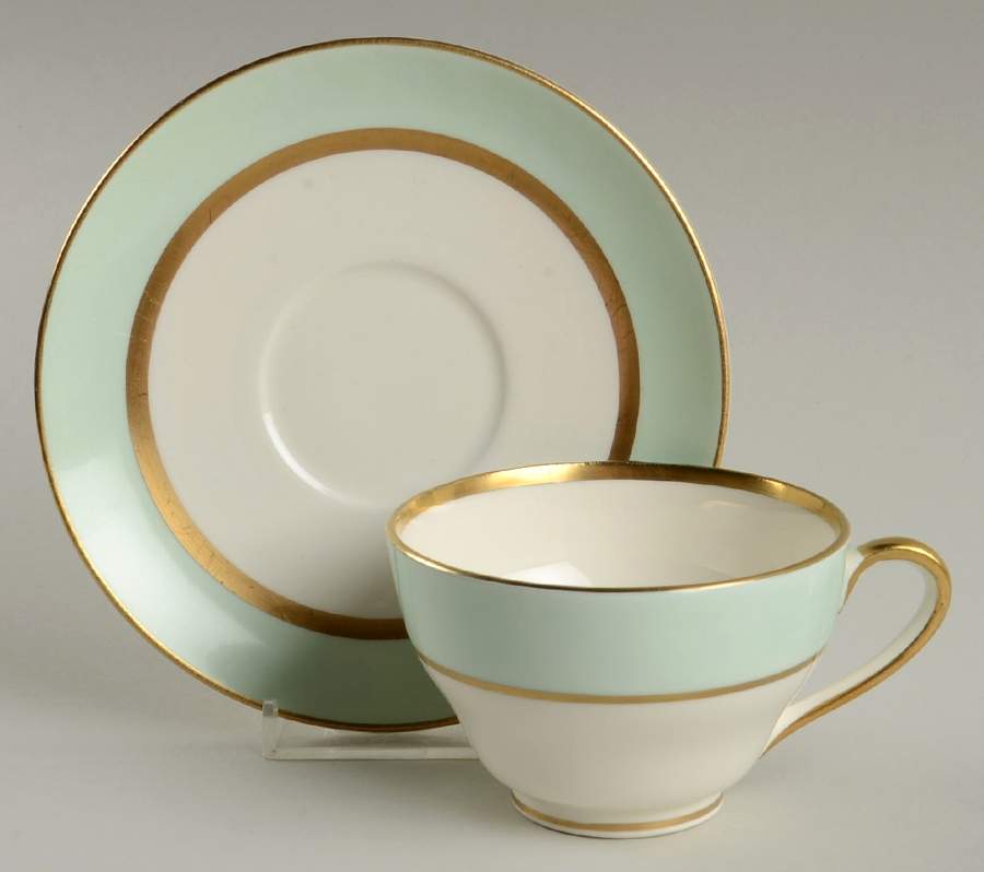 Spring Footed Cup & Saucer Set by Pope Gosser-1