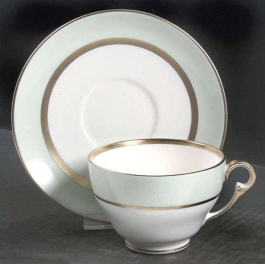 Spring Footed Cup & Saucer Set by Pope Gosser-1