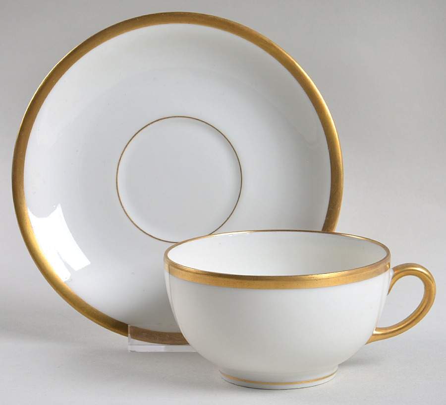 The Calais Flat Cup & Saucer Set by Jean Pouyat-1