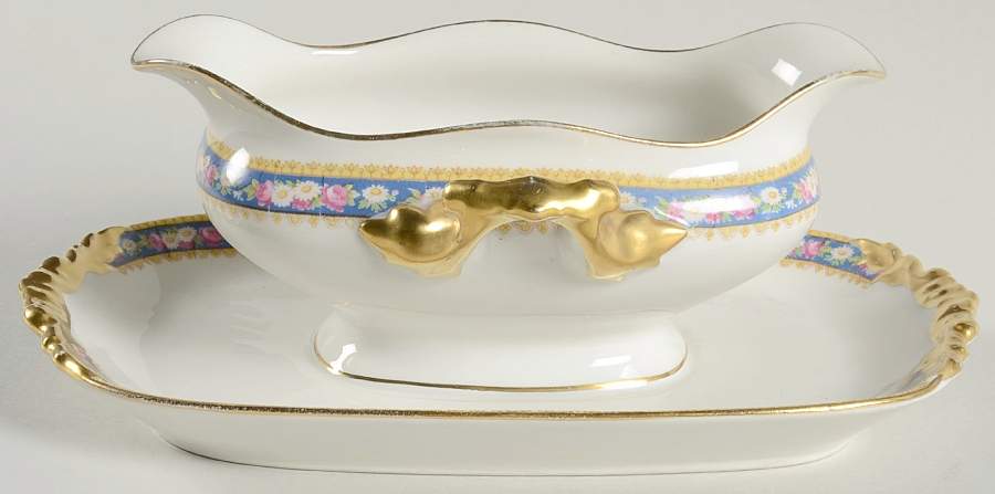 POY70 Gravy Boat with Attached Underplate by Jean Pouyat-1