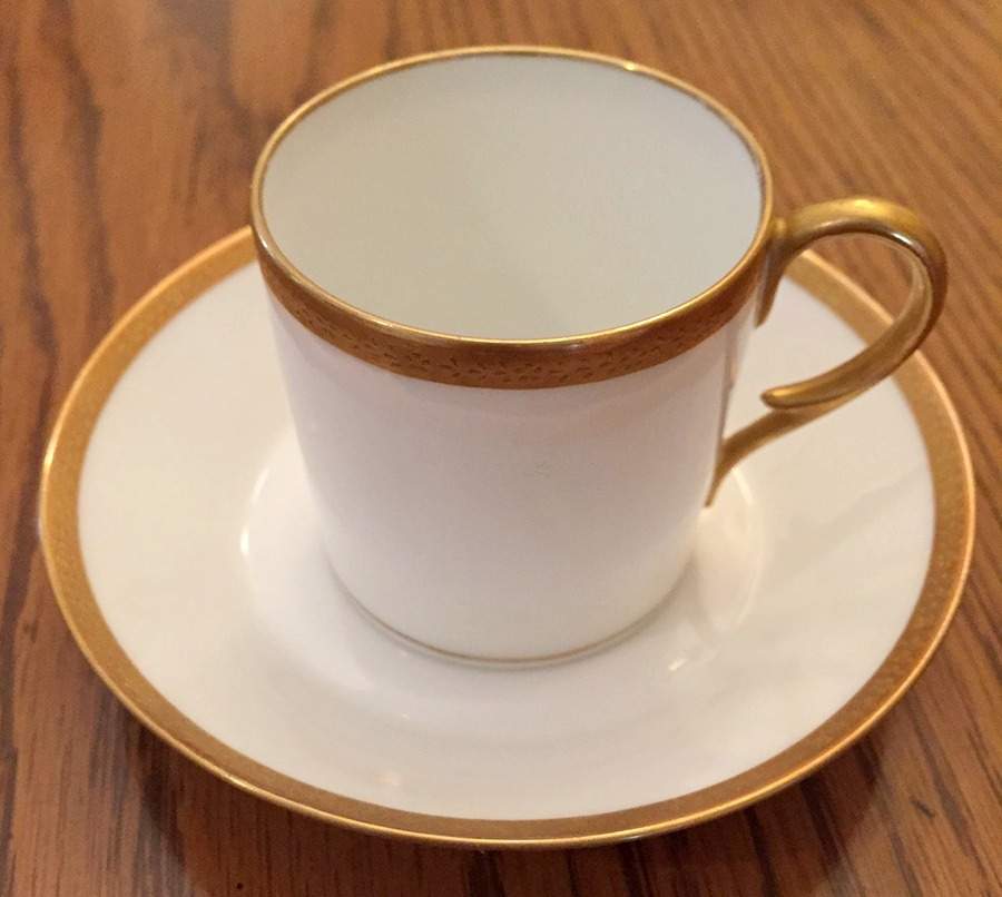POY79 Flat Demitasse Cup & Saucer Set by Jean Pouyat-1