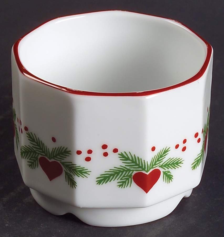Hearts & Pines (Multisided) Mini Open Sugar Bowl by Porsgrund-1