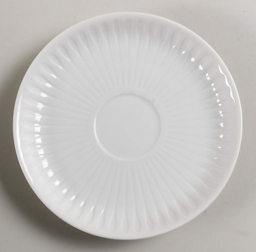 Spire White Saucer for Flat Cup by Porsgrund-1