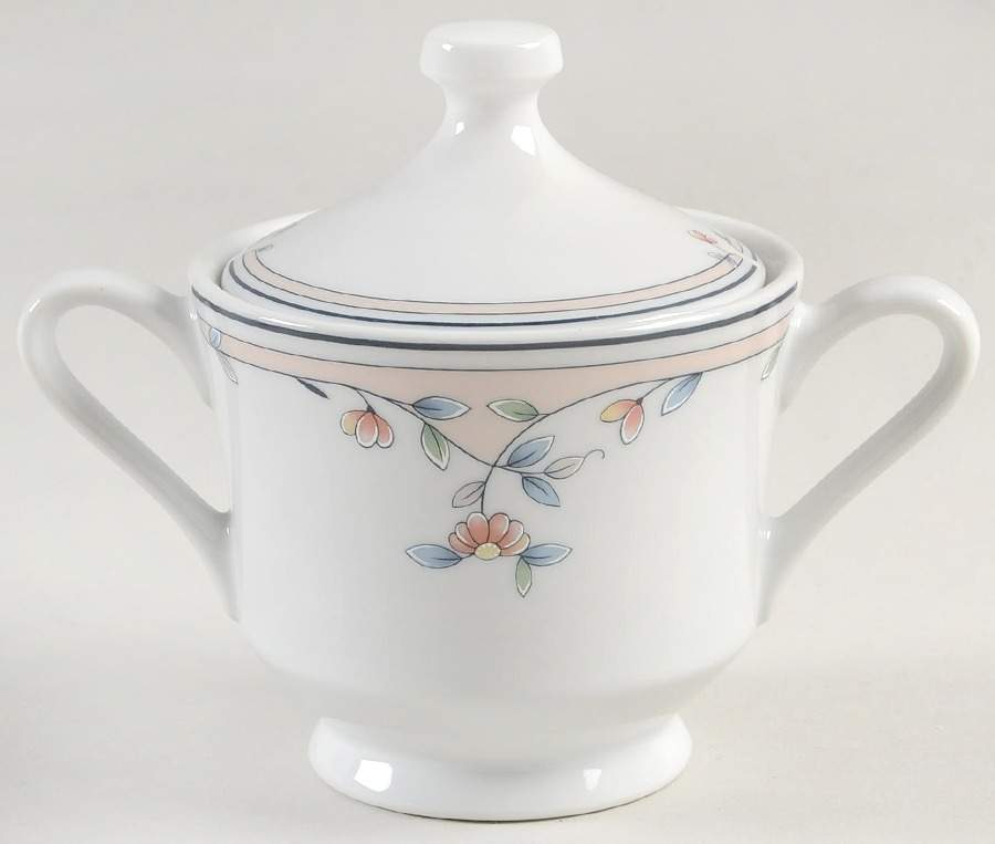 Heritage Blossom Sugar Bowl & Lid by Princess House-1