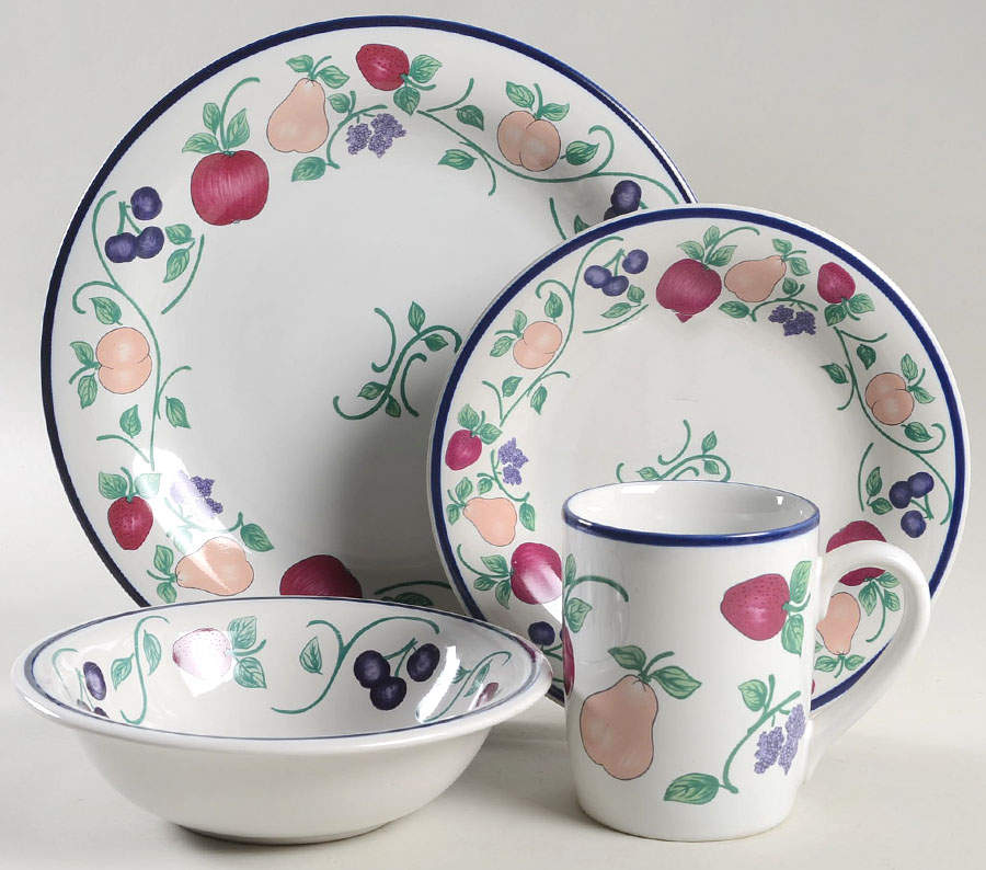 Orchard Medley 4 Piece Place Setting by Princess House-1
