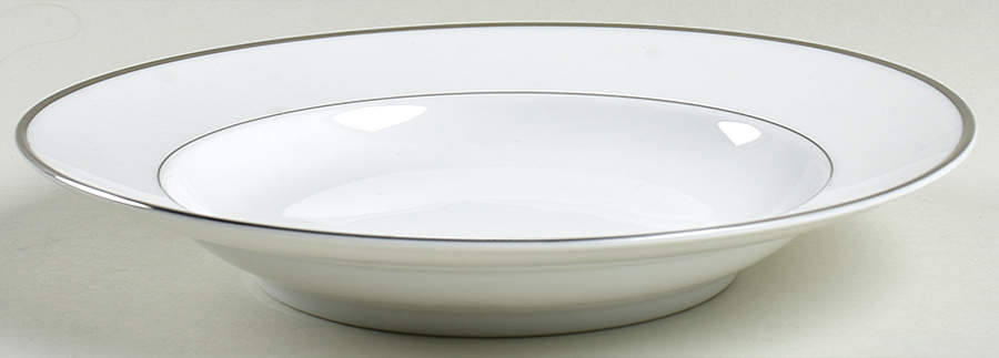 Princess Heritage (Platinum Trim) Rim Soup Bowl by Princess House-1