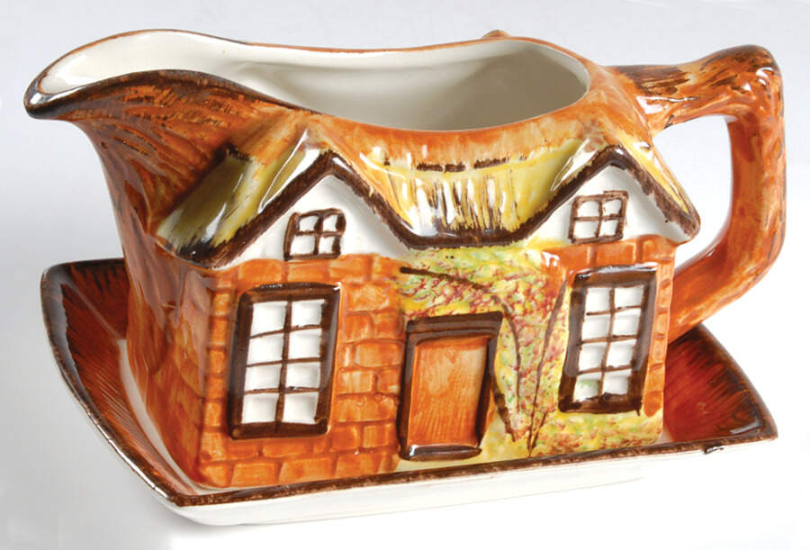 Ye Olde Cottage Gravy Boat & Underplate by Price Kensington-1