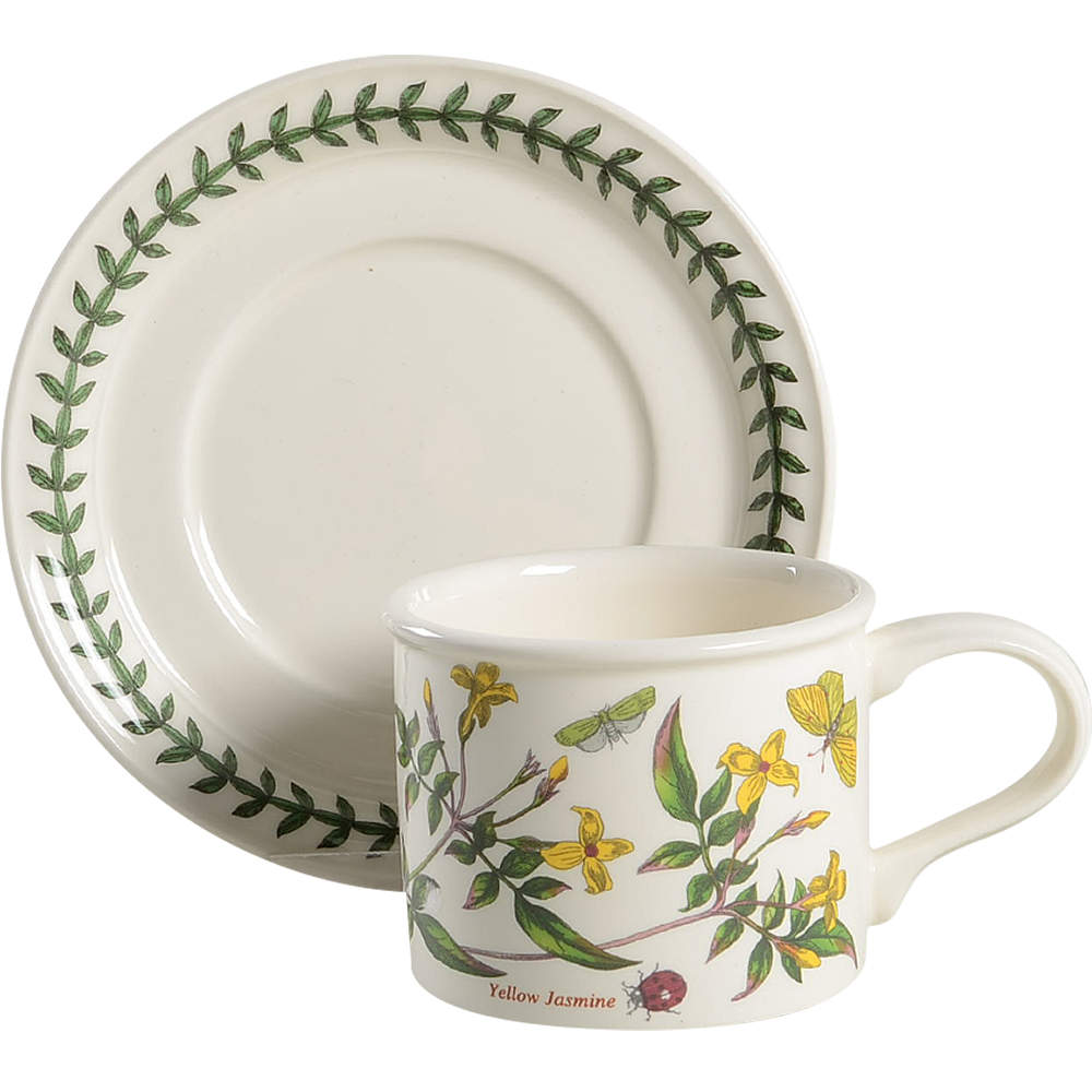Botanic Garden Drum Flat Cup & Saucer Set by Portmeirion-1