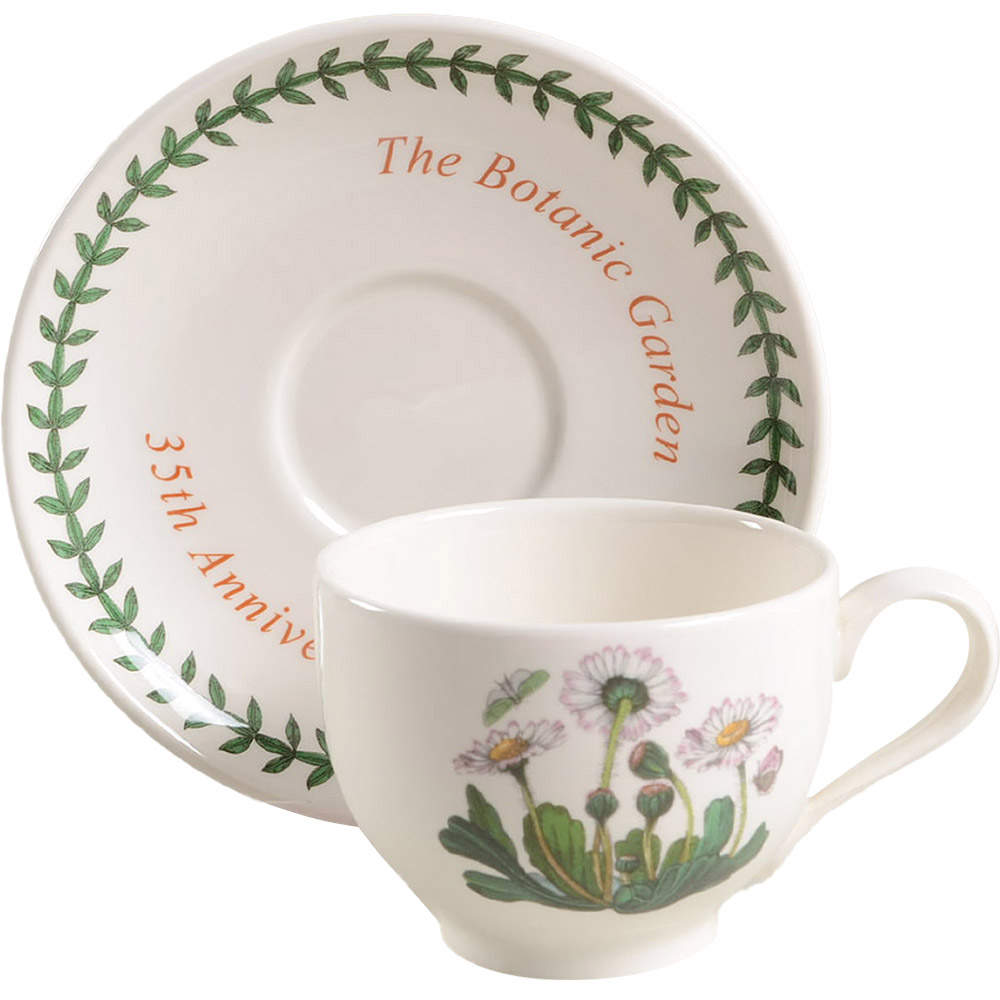 Botanic Garden 35th Anniversary Commemorative Drum Cup & Saucer by Portmeirion-1