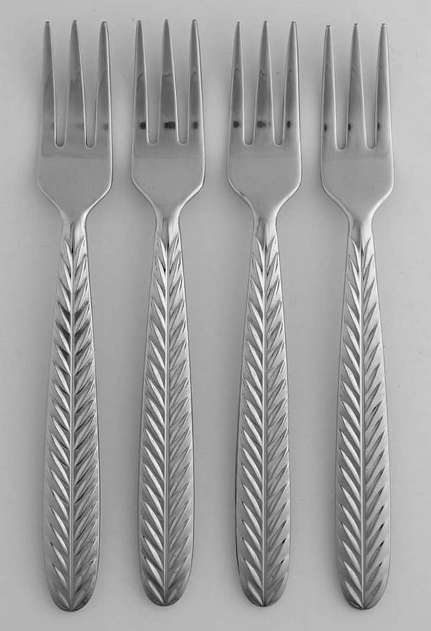 Botanic Garden All Stainless Cocktail Fork - Set of 4 by Portmeirion-1