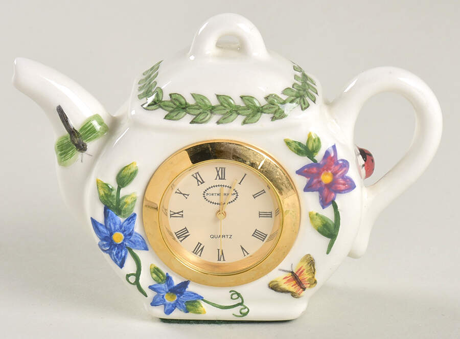 Botanic Garden Mini Teapot Clock by Portmeirion-1