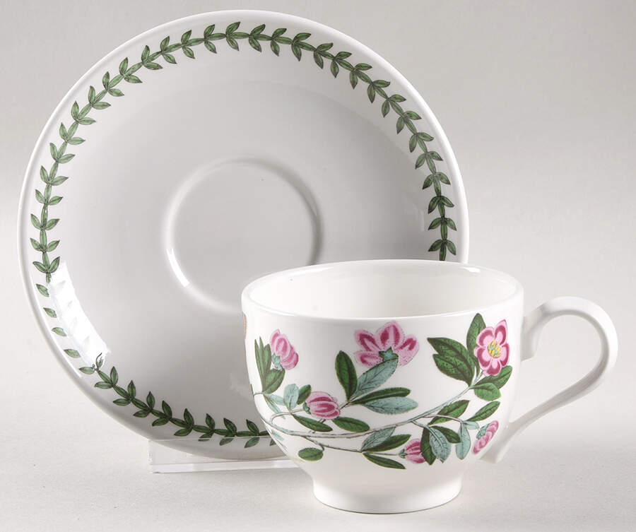 Botanic Garden Traditional Footed Cup & Saucer Set by Portmeirion-1