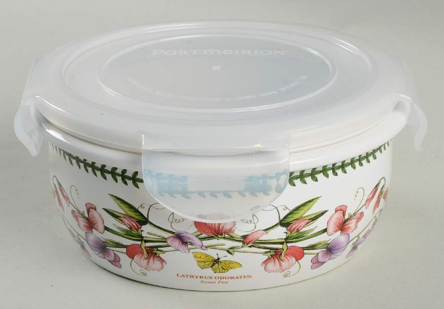 Botanic Garden Round Food Storage Container & Plastic Lid by Portmeirion-1