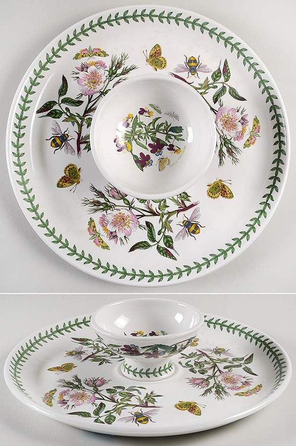 Botanic Garden Chip/Dip Set (Uses Sorbet for Dip) by Portmeirion-1