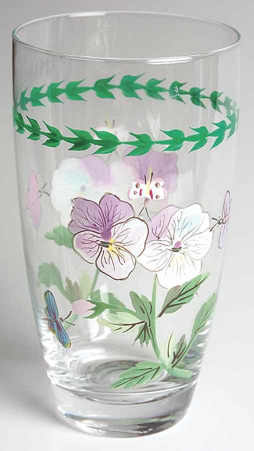 Botanic Garden 16 Oz Handpainted Glassware Highball by Portmeirion-1