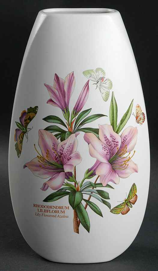Botanic Garden 10" White Satin Tulip Vase by Portmeirion-1