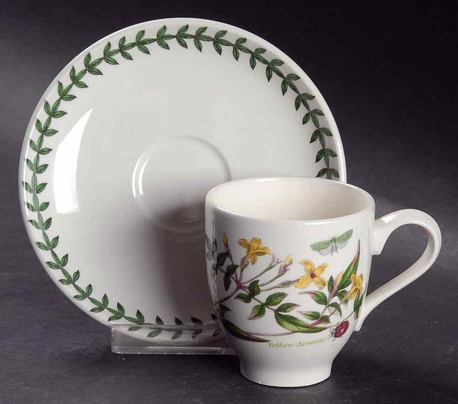 Botanic Garden Footed Demitasse Cup & Saucer Set by Portmeirion-1