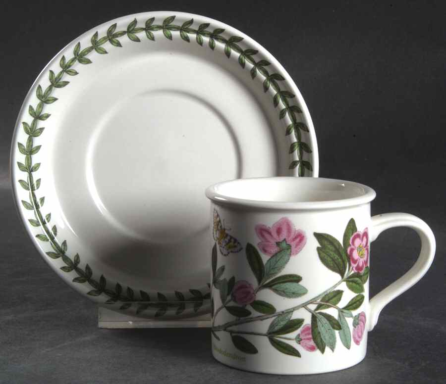 Botanic Garden Flat Demitasse Cup & Saucer Set by Portmeirion-1