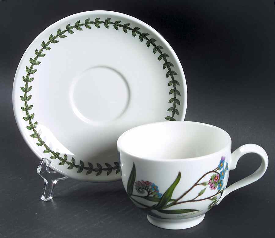 Botanic Garden Traditional Footed Cup & Saucer Set by Portmeirion-1