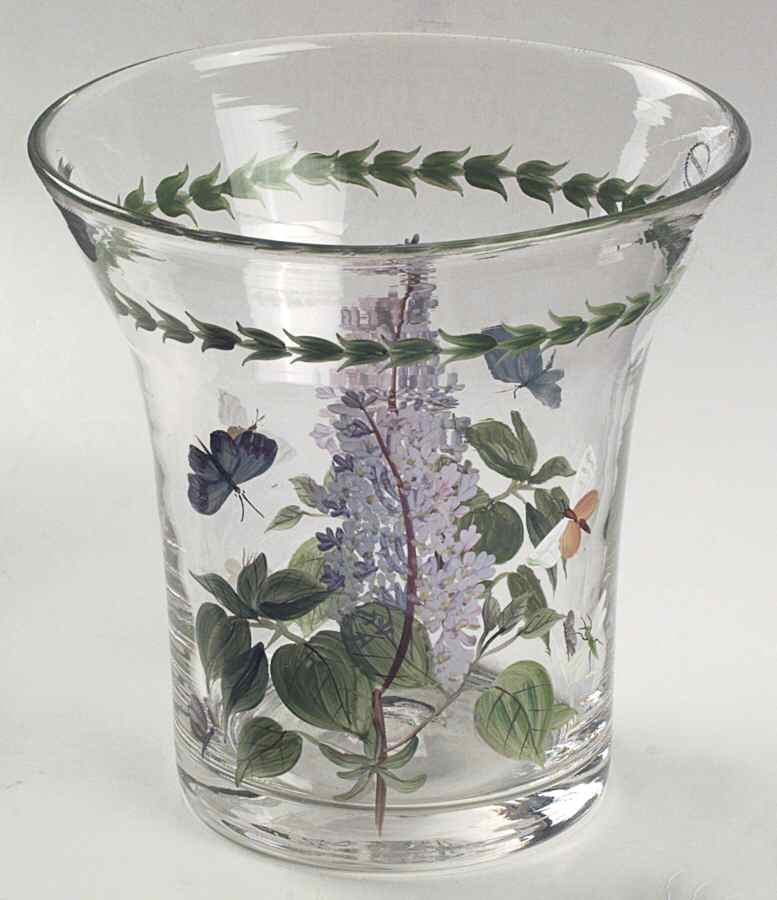 Botanic Garden Handpainted Glass Ice Bucket/Vase by Portmeirion-1