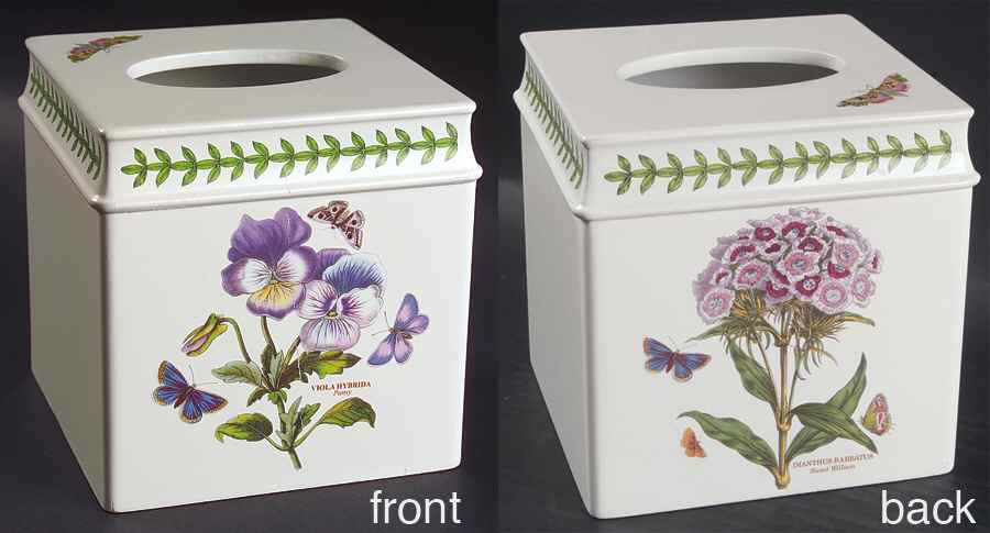 Botanic Garden Square Wood Tissue Box by Portmeirion-1