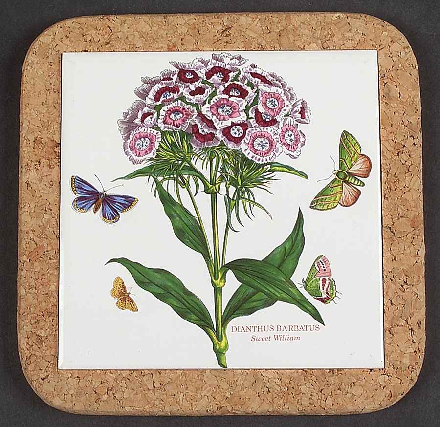 Botanic Garden 7" Square Cork Back Trivet by Portmeirion-1