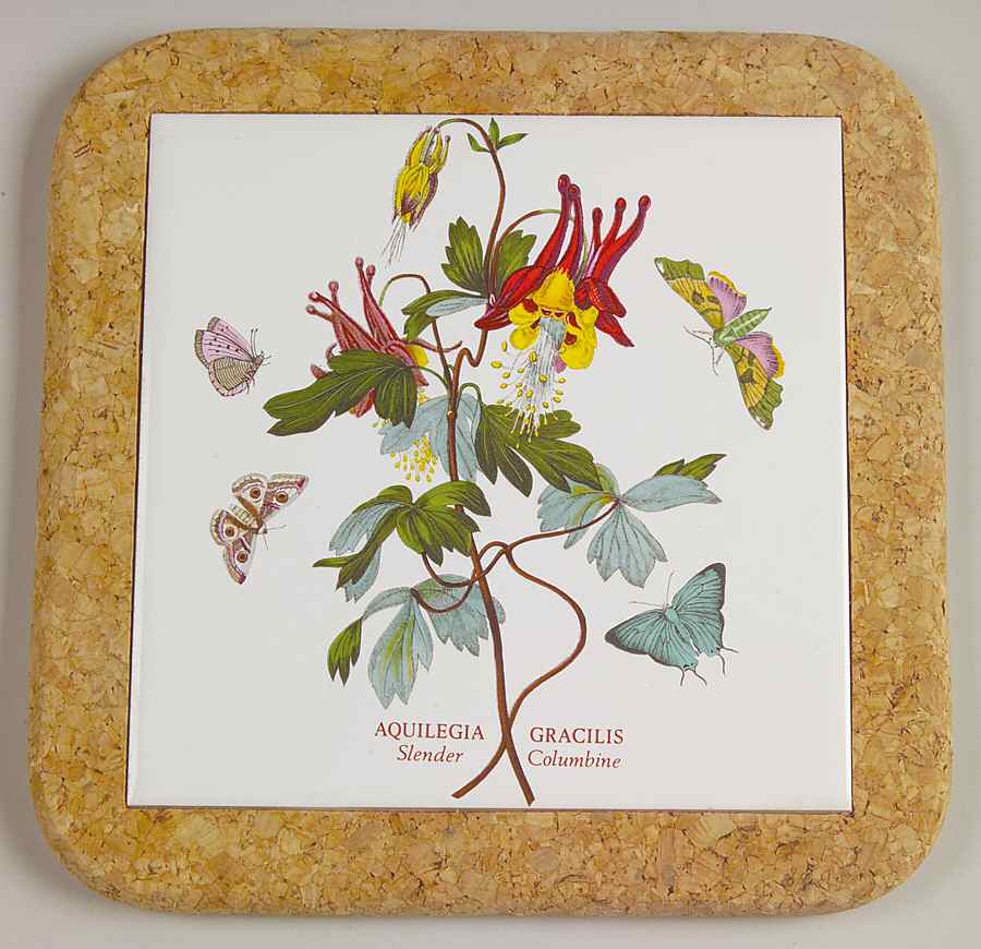 Botanic Garden 7" Square Cork Back Trivet by Portmeirion-1