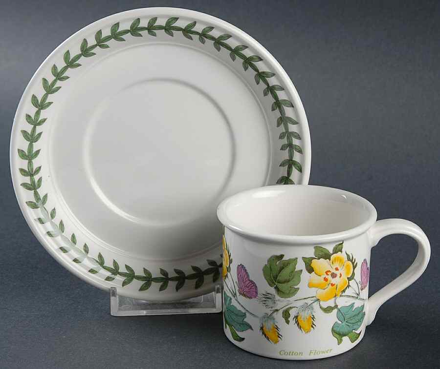 Botanic Garden Flat Demitasse Cup & Saucer Set by Portmeirion-1