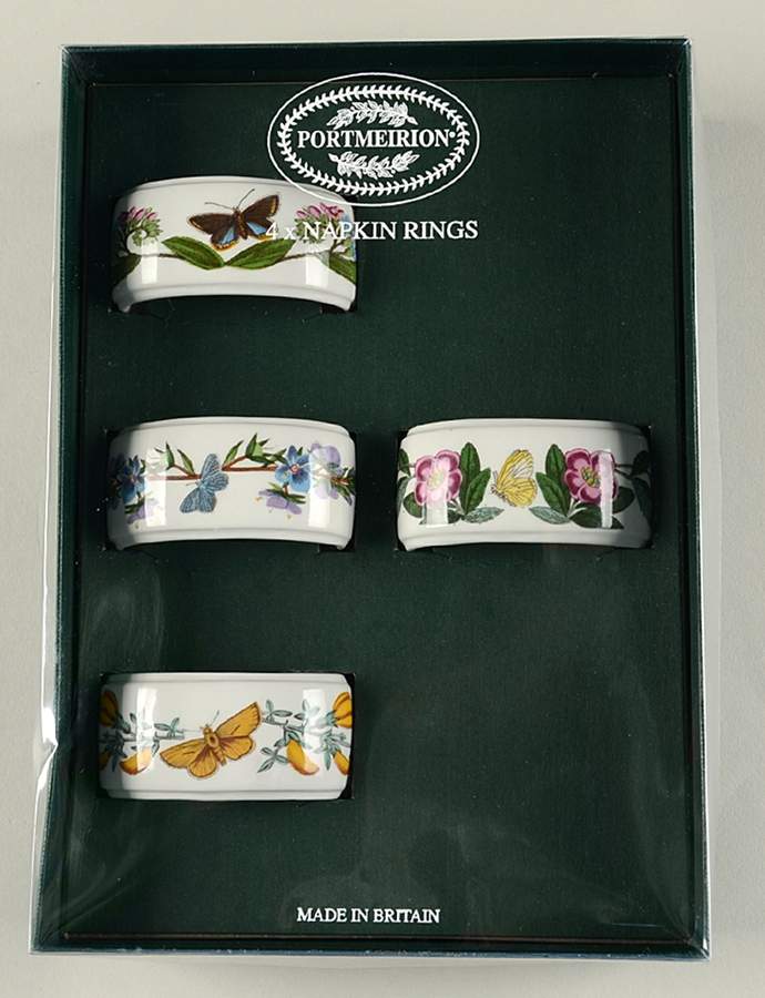 Botanic Garden Napkin Ring - Set of 4 Boxed (Motifs 38,51,52,58) by Portmeirion-1