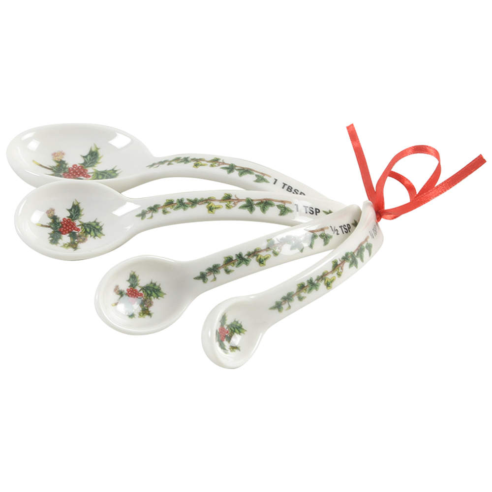 The Holly and The Ivy (4 Pc) Ceramic Measuring Spoon Set by Portmeirion-1