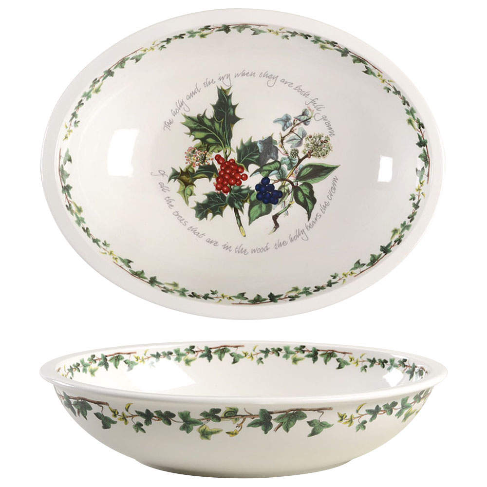 The Holly and The Ivy Low Oval Sovereign Server by Portmeirion-1