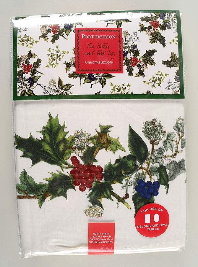 The Holly and The Ivy 60" X 144" Oblong Tablecloth by Portmeirion-1