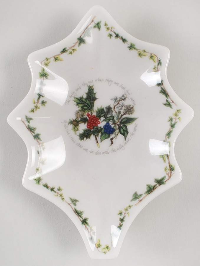 The Holly and The Ivy Holly Shaped Plate by Portmeirion-1