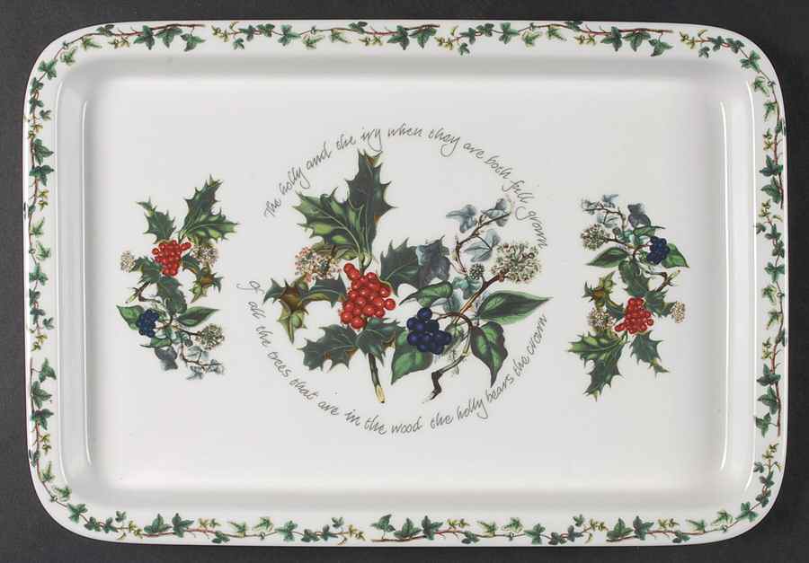 The Holly and The Ivy Rectangular Baking Tray 13" by Portmeirion-1