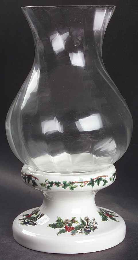 The Holly and The Ivy Hurricane Lamp & Globe by Portmeirion-1